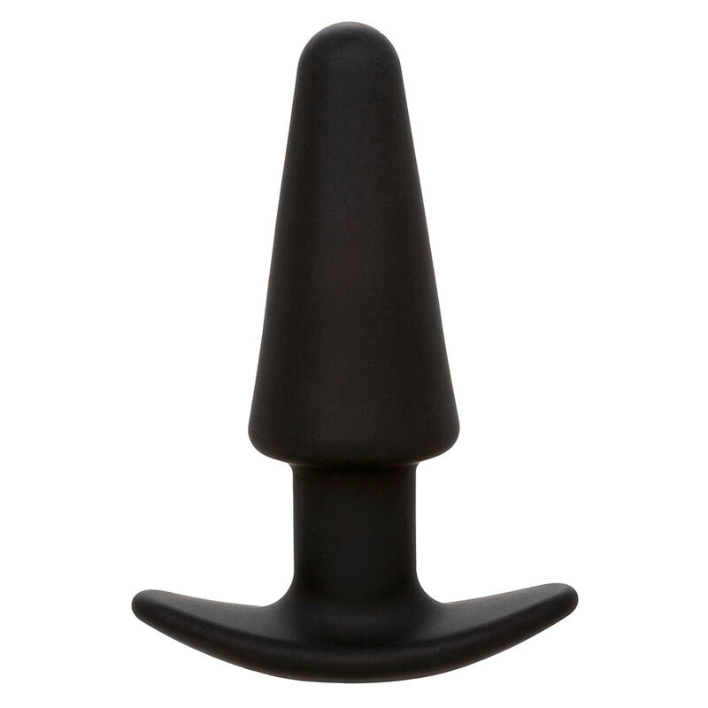 CALEXOTICS - ROCK BOTTOM TAPERED ANAL PLUG 10 VIBRATIONS BLACK SILICONE