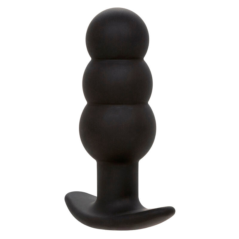 CALEXOTICS - ROCK BOTTOM PEARLED ANAL PLUG 10 VIBRATIONS BLACK SILICONE