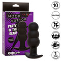 CALEXOTICS - ROCK BOTTOM PEARLED ANAL PLUG 10 VIBRATIONS BLACK SILICONE