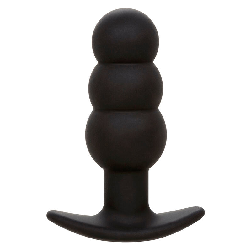 CALEXOTICS - ROCK BOTTOM PEARLED ANAL PLUG 10 VIBRATIONS BLACK SILICONE