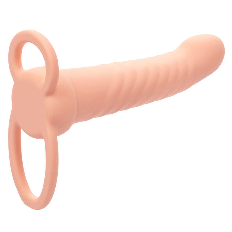 CALEXOTICS - MAXX DOUBLE PENETRATOR RIBBED 10 VIBRATIONS FLESH