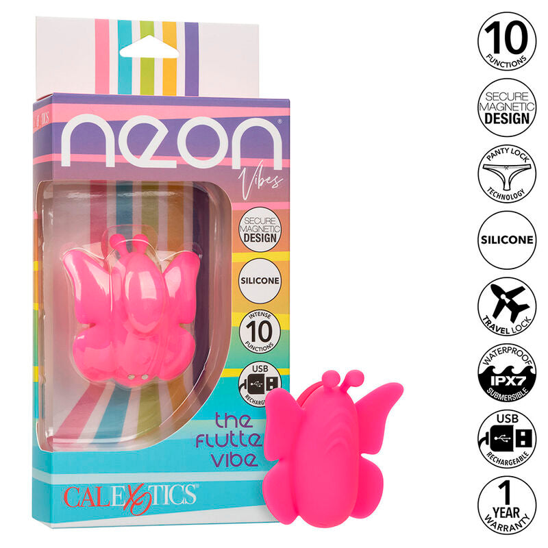 CALEXOTICS - NEON VIBES FLUTTER VIBE 10-FUNCTION VIBRATOR PINK
