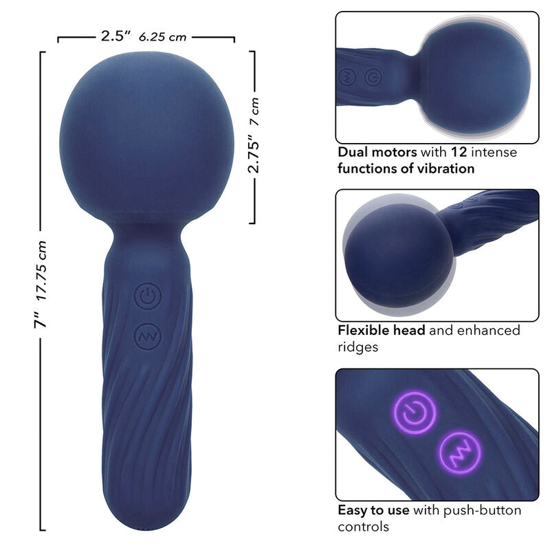 CALEXOTICS - CHARISMA SEDUCTION 12 FUNCTION MASSAGER 17.75 CM X 6.25 CM PURPLE