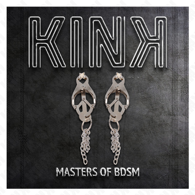 KINK - JAPANESE CLOVER HAIR CLIPS WITH SMALL SILVER CHAINS