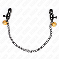KINK - FLAT CHAIN AND BELL BEADED BRACELET SILVER 30 CM