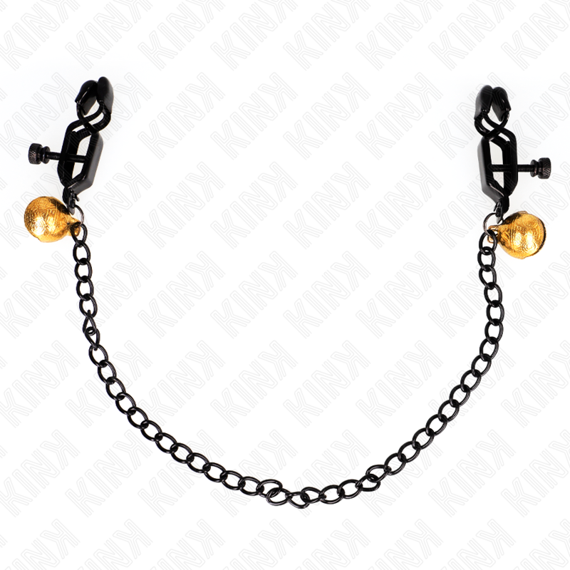 KINK - FLAT CHAIN AND BELL BEADED BRACELET SILVER 30 CM