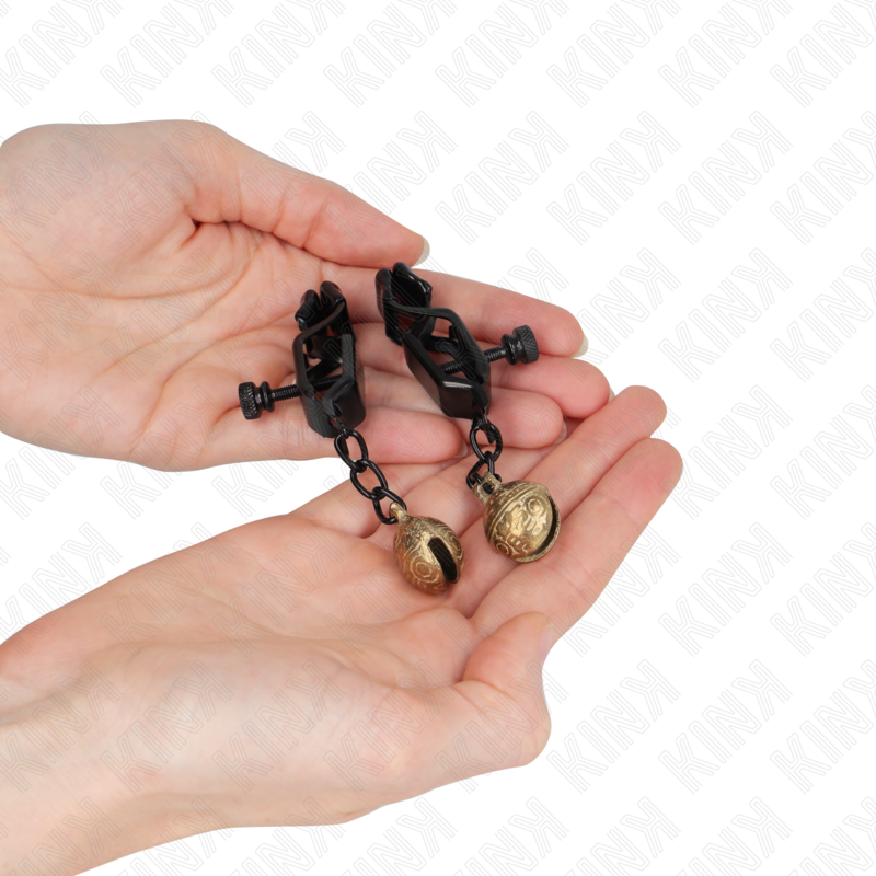 KINK - NIPPLE CLAMPS BELL STYLE BLACK 7 CM