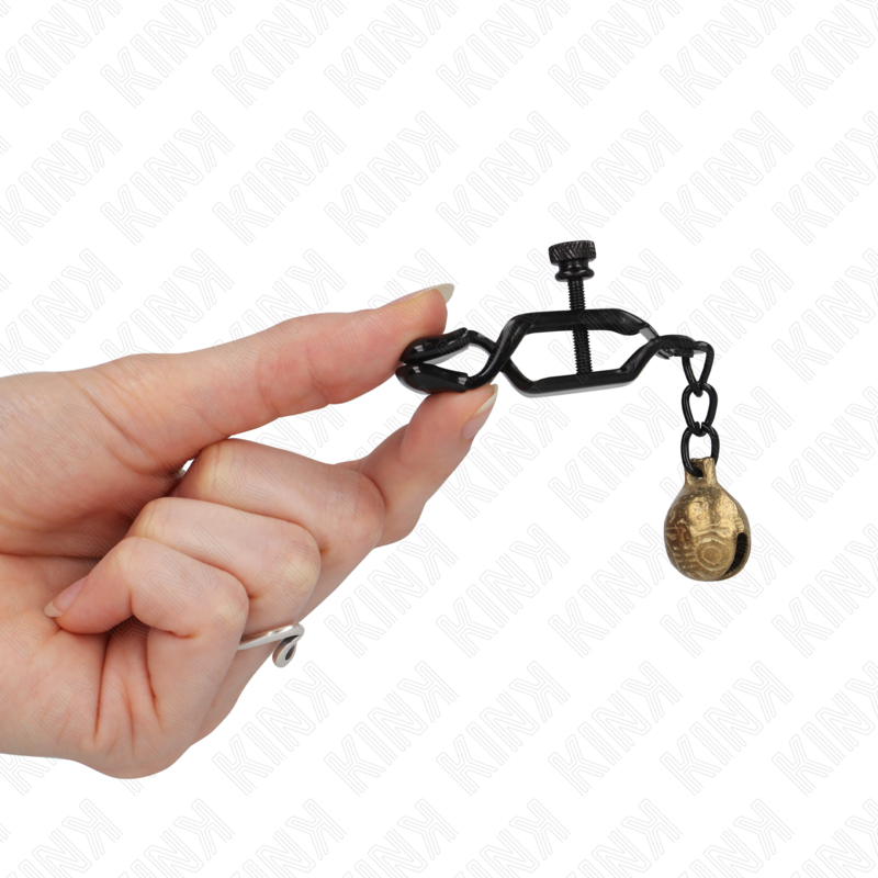 KINK - NIPPLE CLAMPS BELL STYLE BLACK 7 CM