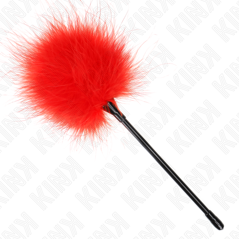 KINK - RED TICKLE FEATHERS USED FOR BONDAGE KIT 27 CM