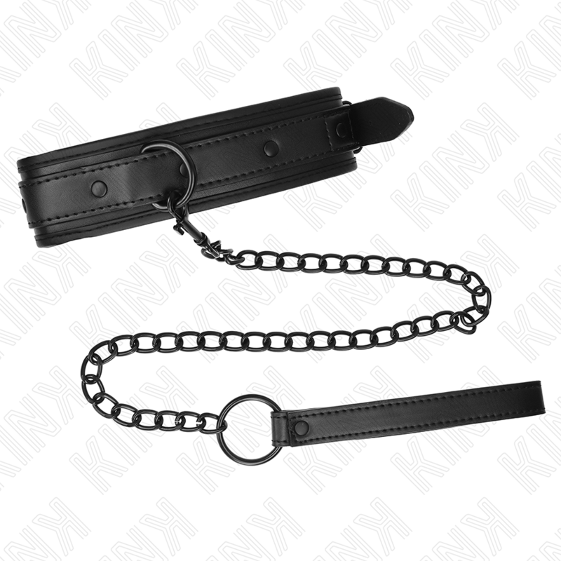 KINK - NEOPRENE BONDAGE COLLAR MODEL 2 WITH ADJUSTABLE 78 CM BELT 37.5 X 49.5 CM