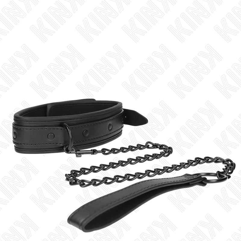 KINK - NEOPRENE BONDAGE COLLAR MODEL 2 WITH ADJUSTABLE 78 CM BELT 37.5 X 49.5 CM