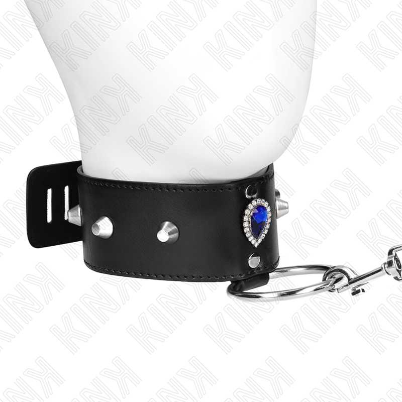 KINK - 65 CM NECKLACE WITH ADJUSTABLE 36-43 CM X 5 CM BLUE DIAMOND BRACELET