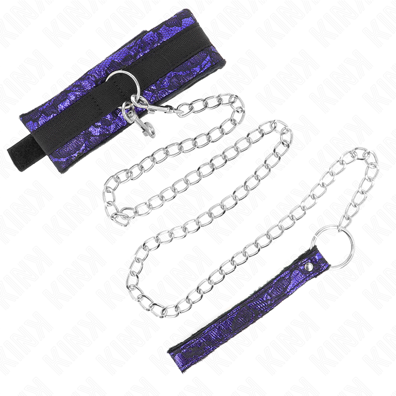 KINK - VELVET LACE CHOKER WITH 105 CM BELT AND 44 X 5.5 CM NYLON TRIM