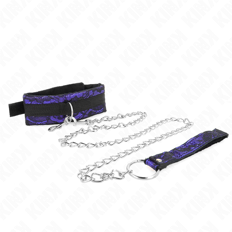 KINK - VELVET LACE CHOKER WITH 105 CM BELT AND 44 X 5.5 CM NYLON TRIM