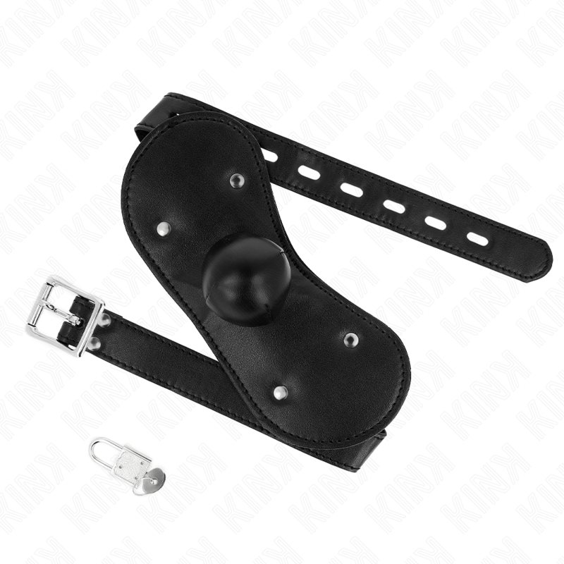 KINK - CURLY MASK BALL GAG WITH ADJUSTABLE LOCK 42-60 CM