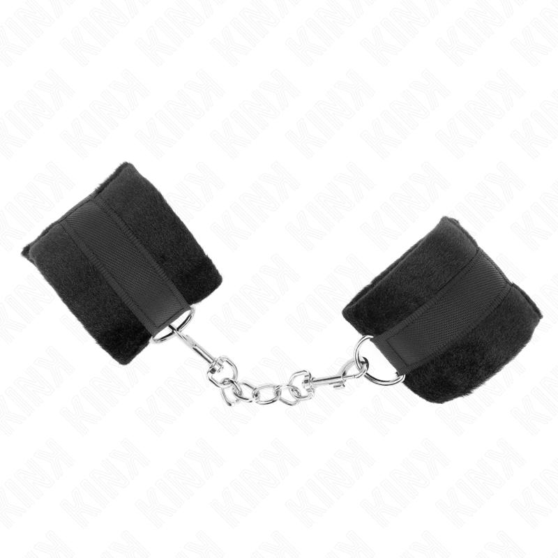 KINK - BLACK FUR BEGINNER CUFFS 30 X 7 CM