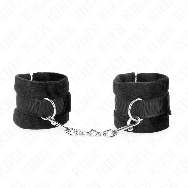 KINK - BLACK FUR BEGINNER CUFFS 30 X 7 CM