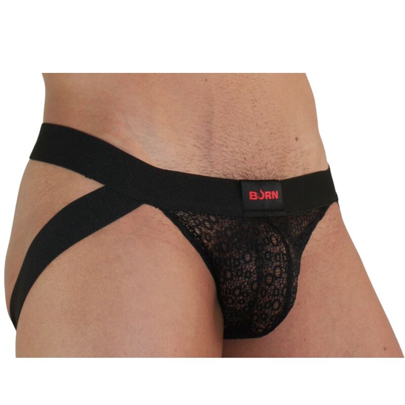 BURN - 005 BLACK JOCKSTRAP LINGERIE S