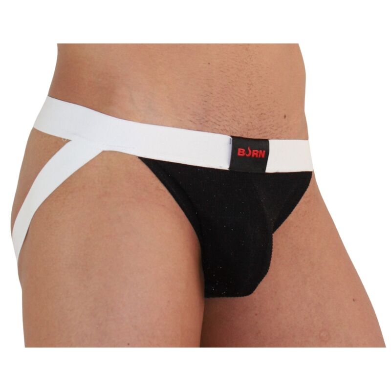 BURN - 004 SHINY BLACK / WHITE JOCK L