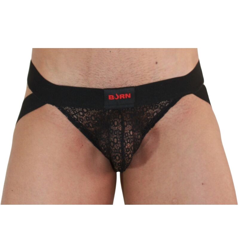 BURN - 005 BLACK JOCK LINGERIE L