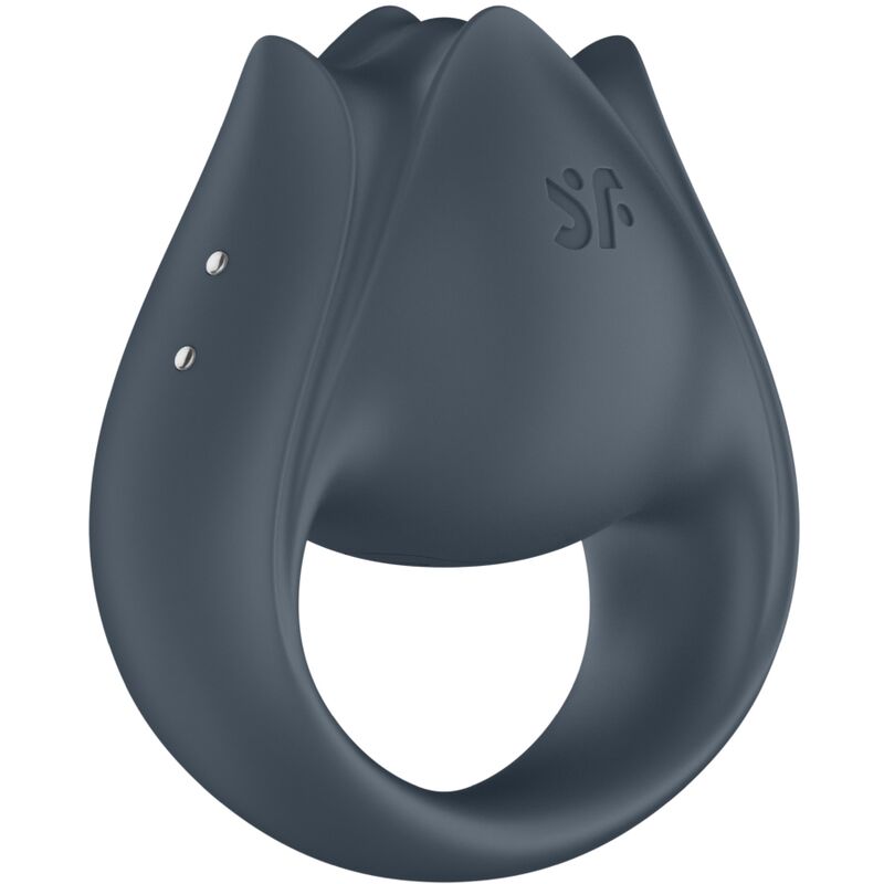 SATISFYER - PERFECT PAIR 2 MULTIVIBRATOR 2-IN-1 COCK RING AND FINGER VIBRATOR GRAY