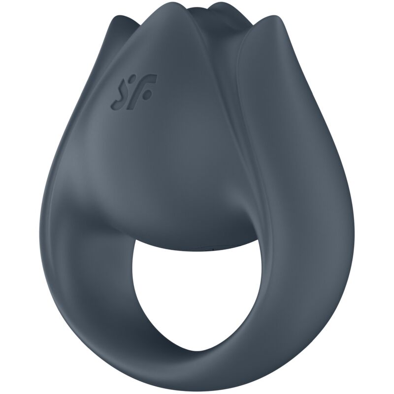 SATISFYER - PERFECT PAIR 2 MULTIVIBRATOR 2-IN-1 COCK RING AND FINGER VIBRATOR GRAY