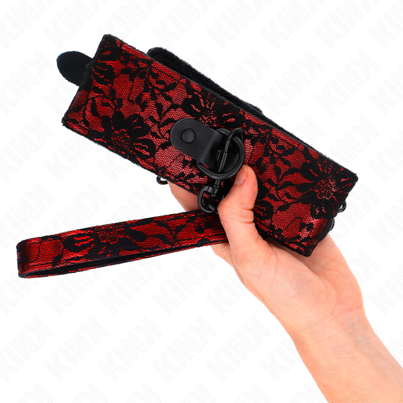 KINK - LACE COLLAR WITH BELT REAL LEATHER 105 CM / 44 X 5.5 CM