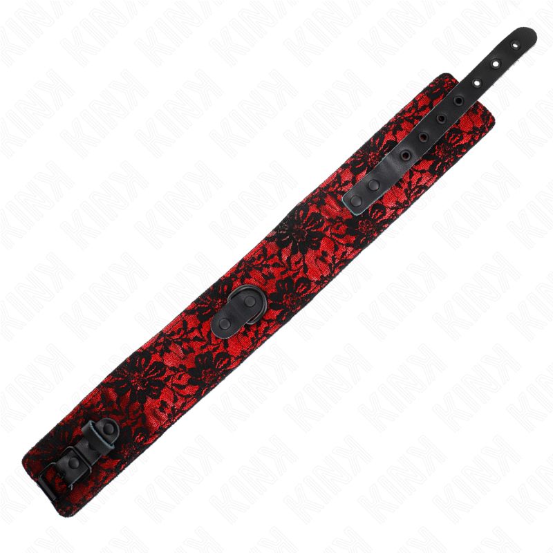 KINK - LACE COLLAR WITH BELT REAL LEATHER 105 CM / 44 X 5.5 CM