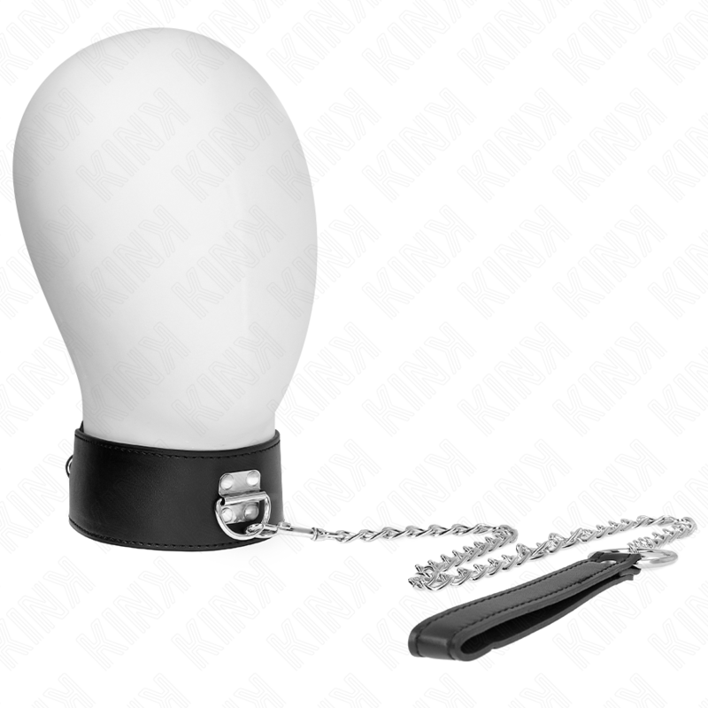 KINK - COLLAR WITH BELT 65 CM WITH LARGE BLACK ADJUSTABLE BRACELET 33.5-41 CM X 5 CM