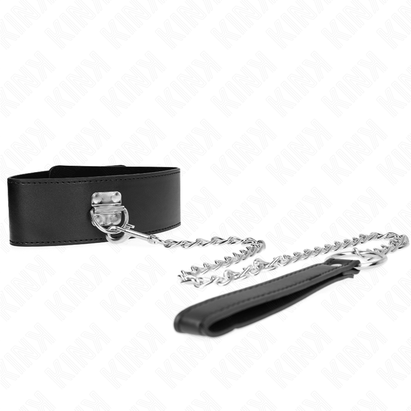 KINK - COLLAR WITH BELT 65 CM WITH LARGE BLACK ADJUSTABLE BRACELET 33.5-41 CM X 5 CM