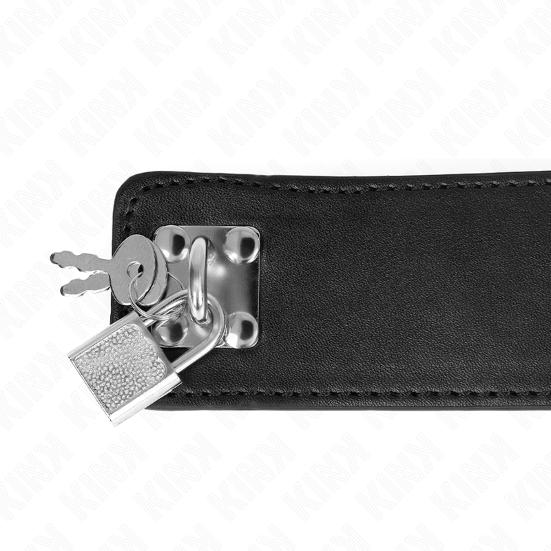 KINK - COLLAR WITH BELT 65 CM WITH LARGE BLACK ADJUSTABLE BRACELET 33.5-41 CM X 5 CM