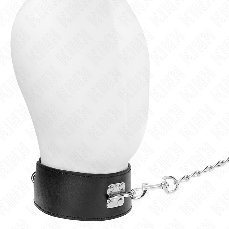 KINK - COLLAR WITH BELT 65 CM WITH LARGE BLACK ADJUSTABLE BRACELET 33.5-41 CM X 5 CM