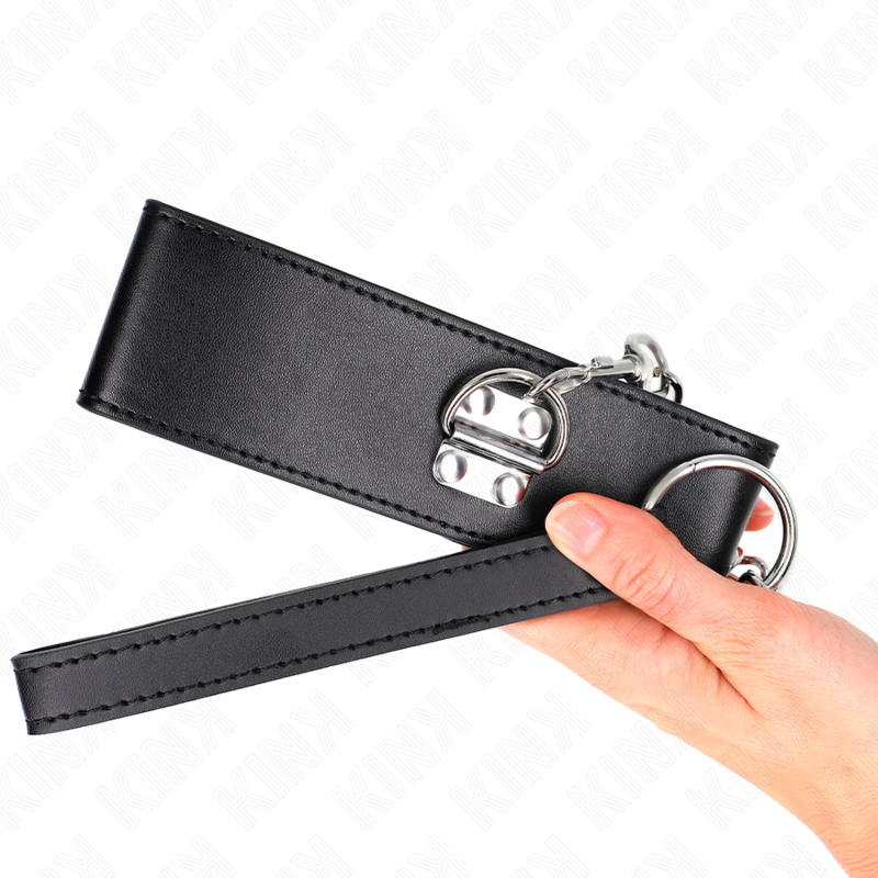 KINK - COLLAR WITH BELT 65 CM WITH LARGE BLACK ADJUSTABLE BRACELET 33.5-41 CM X 5 CM