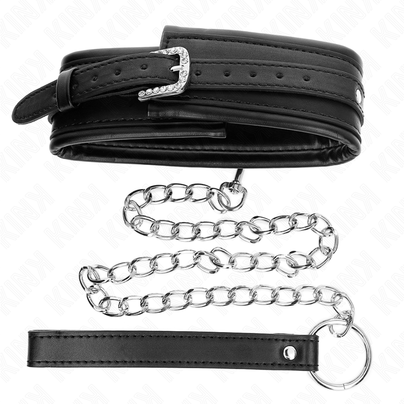 KINK - GLITTER BUCKLE COLLAR AND BRACELET SET 65 CM 48.5 CM X 5.3 CM