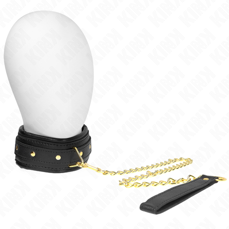 KINK - SPONGE FAUX LEATHER COLLAR AND BRACELET SET MODEL 1 ADJUSTABLE 37-54 CM X 3 CM