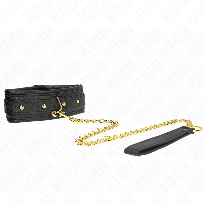 KINK - SPONGE FAUX LEATHER COLLAR AND BRACELET SET MODEL 1 ADJUSTABLE 37-54 CM X 3 CM