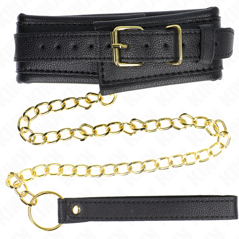 KINK - SPONGE FAUX LEATHER COLLAR AND BRACELET SET MODEL 1 ADJUSTABLE 37-54 CM X 3 CM