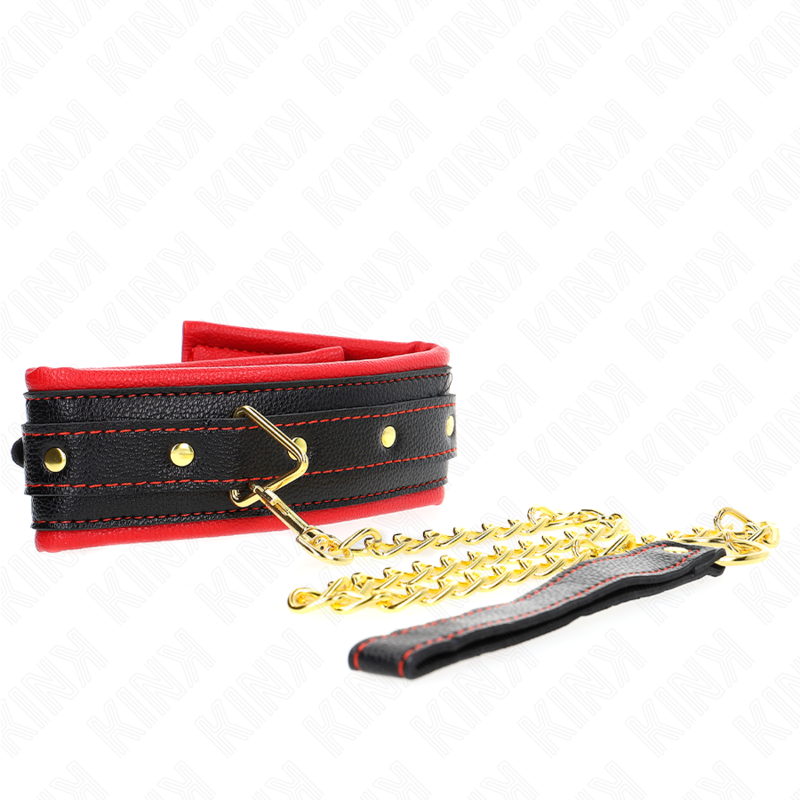 KINK - SPONGE LEATHERETTE COLLAR WITH BRACELET MODEL 2 ADJUSTABLE 37-54 CM X 3 CM