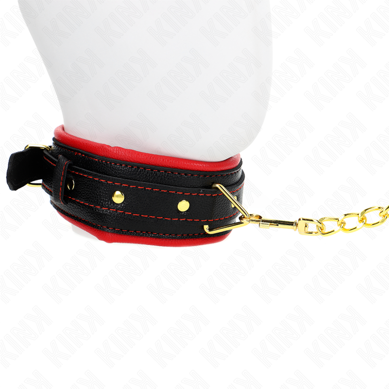 KINK - SPONGE LEATHERETTE COLLAR WITH BRACELET MODEL 2 ADJUSTABLE 37-54 CM X 3 CM