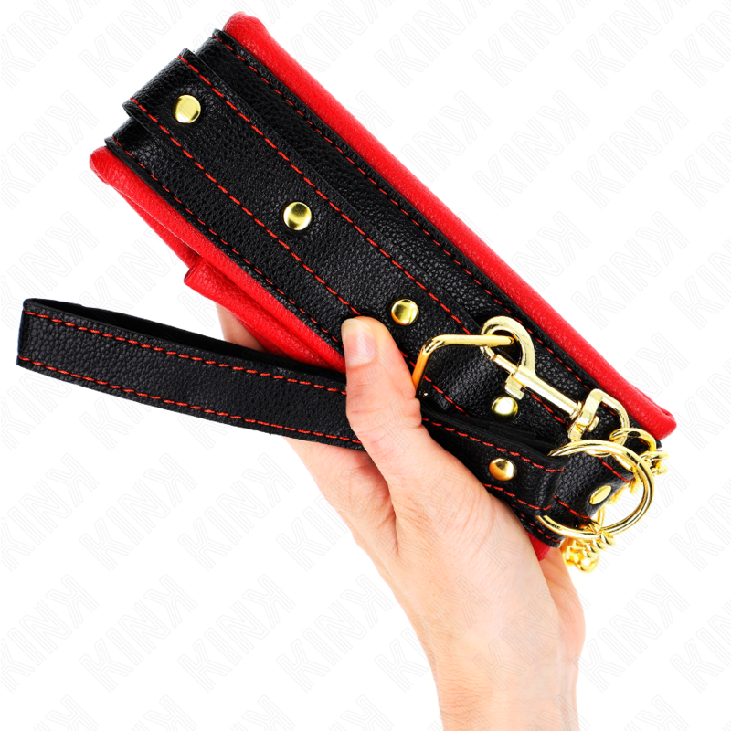 KINK - SPONGE LEATHERETTE COLLAR WITH BRACELET MODEL 2 ADJUSTABLE 37-54 CM X 3 CM