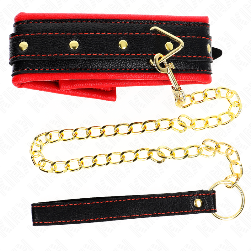KINK - SPONGE LEATHERETTE COLLAR WITH BRACELET MODEL 2 ADJUSTABLE 37-54 CM X 3 CM