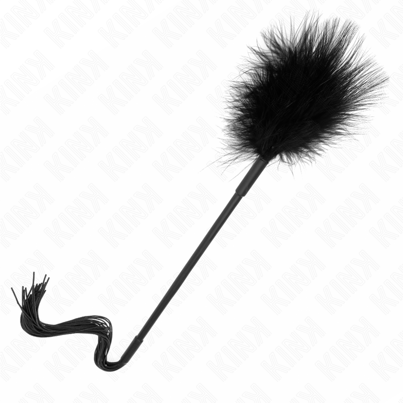 KINK - Silicone Tickler Whip with Feathers 47 cm