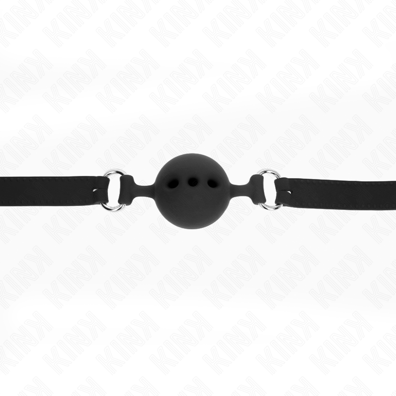 KINK - ALL SILICONE DILDO 55 x 2 CM WITH 5 CM BALL SIZE L BLACK ADJUSTABLE 35-51 CM