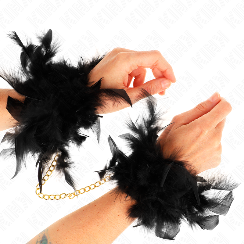 KINK - FEATHER CUFFS WITH GOLD CHAIN MODEL 1
