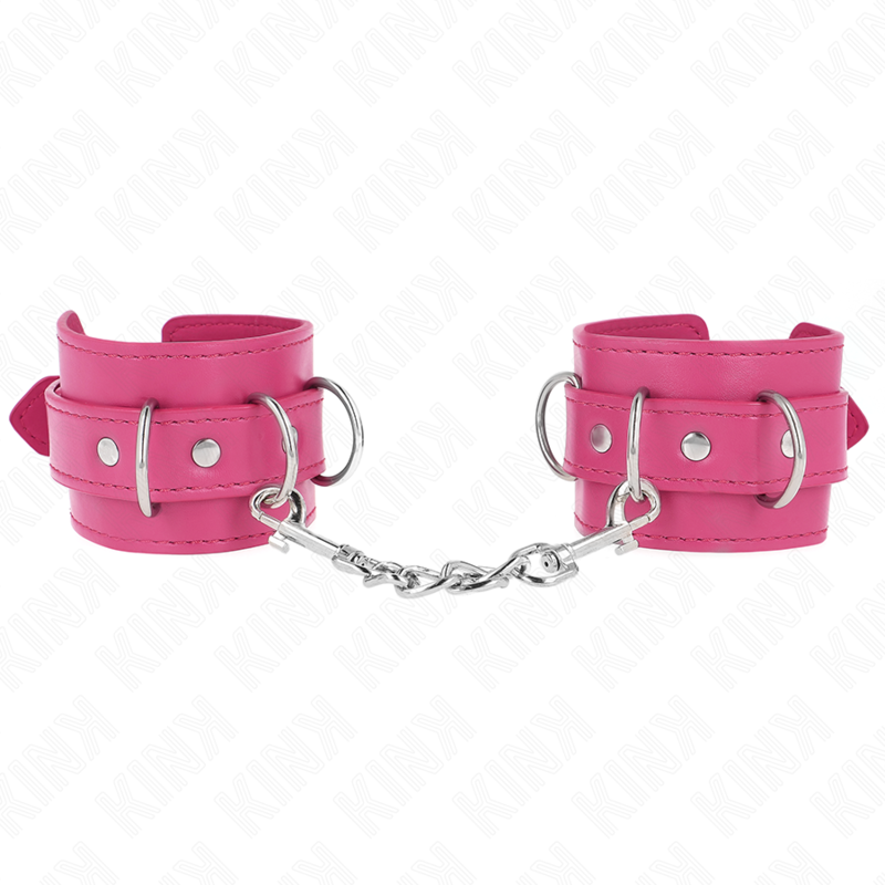 KINK - 3 ADJUSTABLE PINK WRIST RESTRAINTS 17.5-25 CM X 6 CM