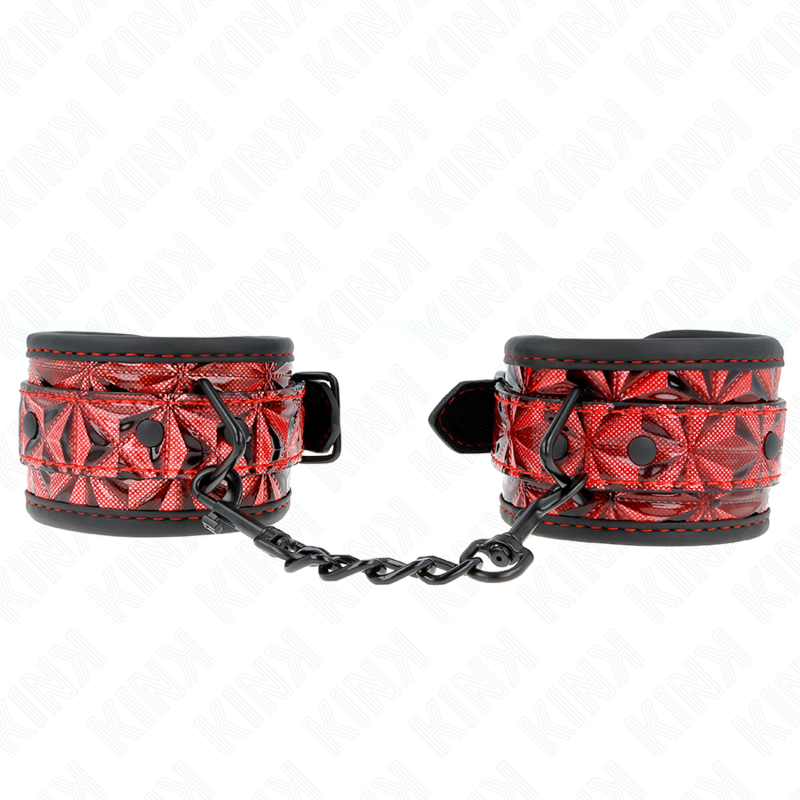 KINK - ADJUSTABLE DARK RED DIAMOND PATTERN WRIST REST 17-26 CM X 5.5 CM