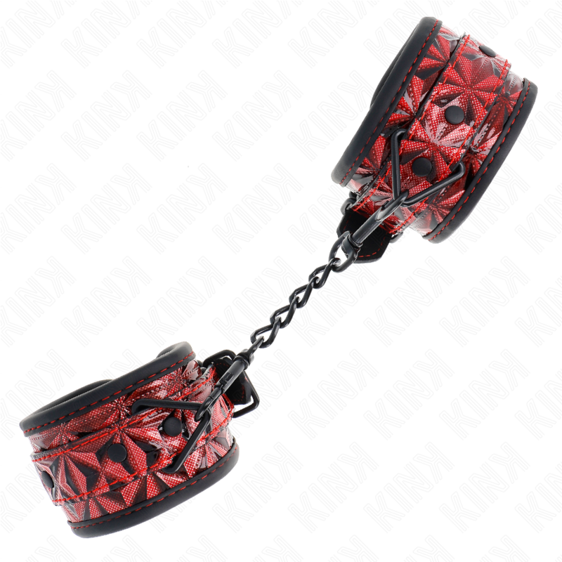 KINK - ADJUSTABLE DARK RED DIAMOND PATTERN WRIST REST 17-26 CM X 5.5 CM