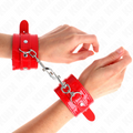 KINK - ADJUSTABLE GLOSSY RED CUFFS 23-33 CM