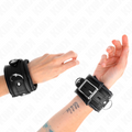 KINK - ADJUSTABLE HEAVY BLACK FUR-LINED WRIST RESTRAINTS 20-30 CM X 6 CM