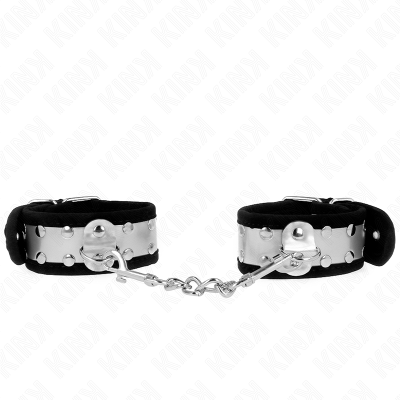 KINK - BLACK/SILVER THIN WRIST REST 30 X 4 CM